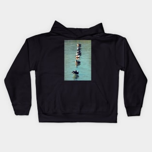 Ducks in a row Kids Hoodie